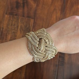 Rose gold braided bracelet